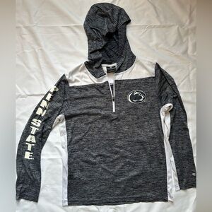 Colosseum Penn State Nittany Lions nickel grey performance quarter-zip youth LG